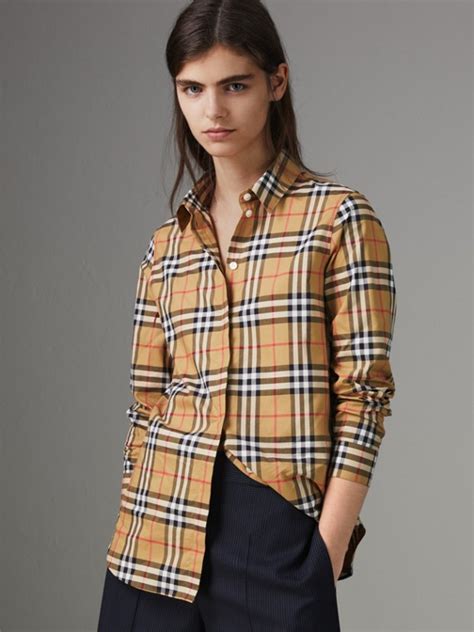 best sites for discounted burberry clothes|Burberry checked cotton blouse.